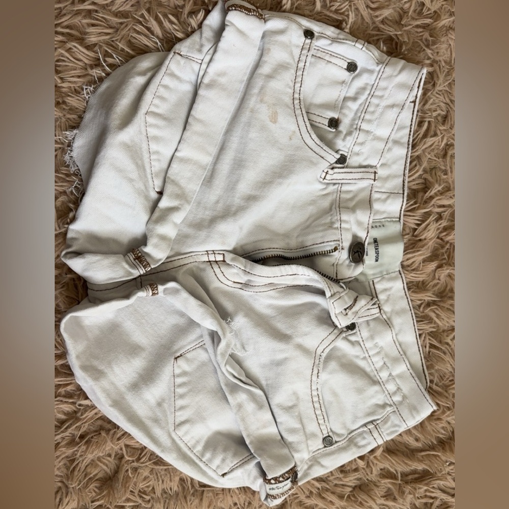 One Teaspoon White Jean Shorts